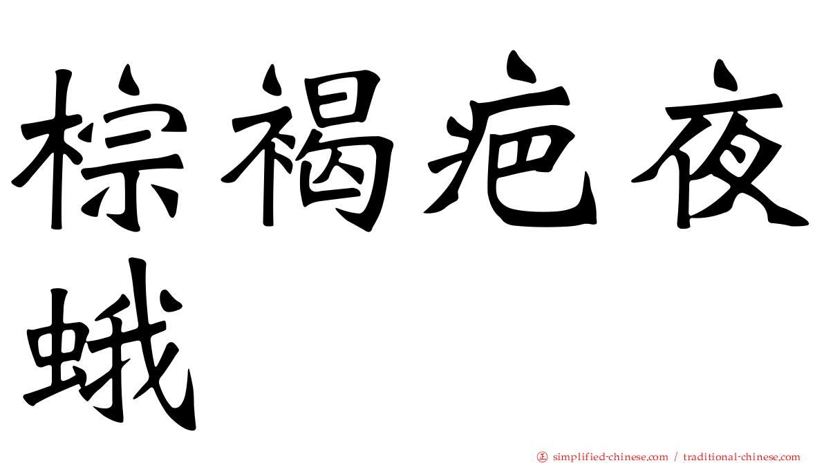 棕褐疤夜蛾