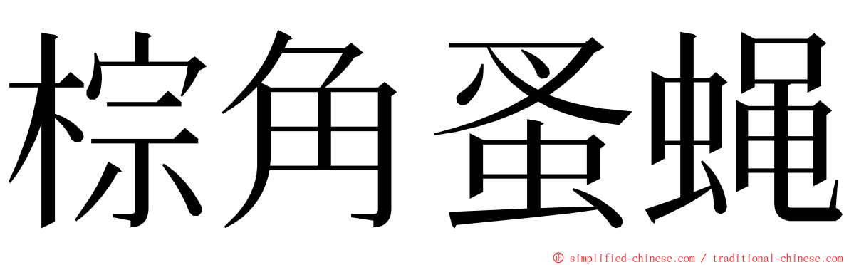 棕角蚤蝇 ming font