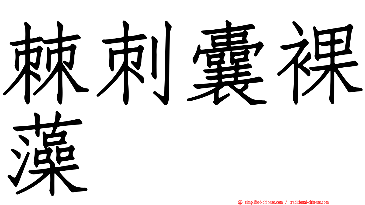 棘刺囊裸藻