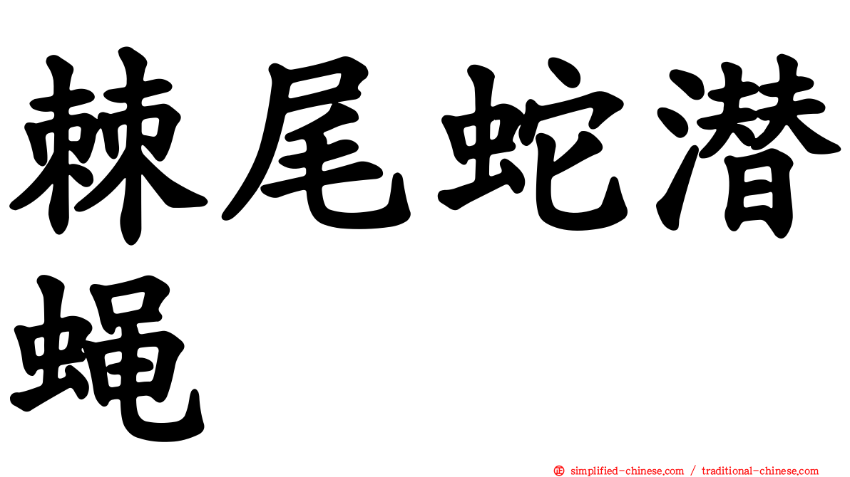 棘尾蛇潜蝇