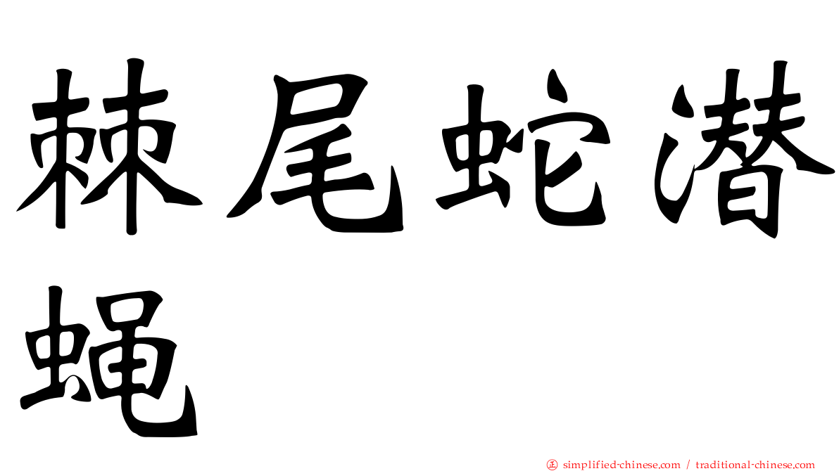 棘尾蛇潜蝇