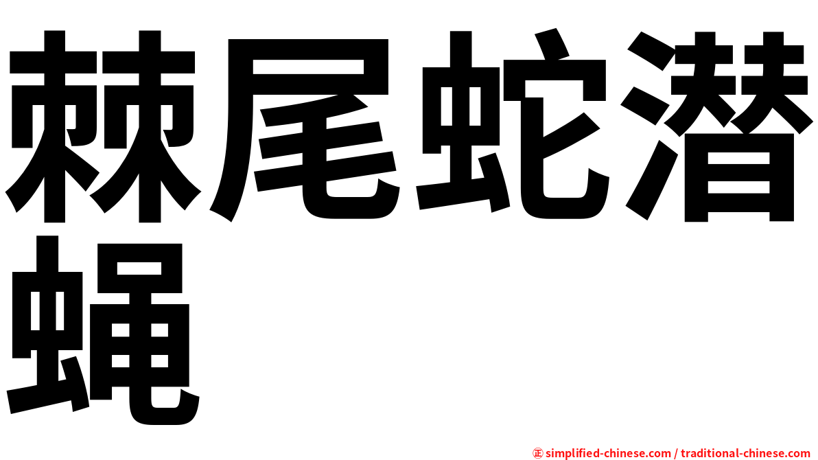 棘尾蛇潜蝇