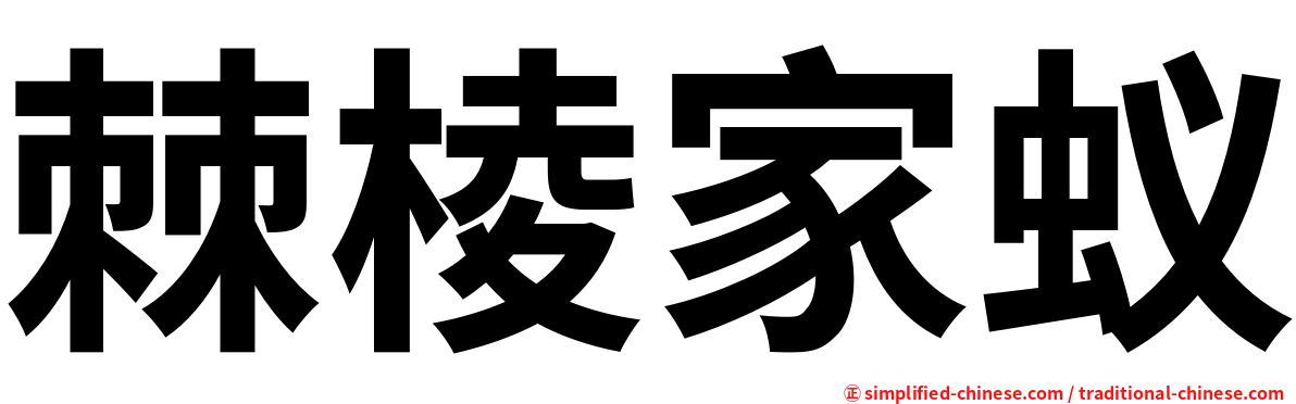 棘棱家蚁