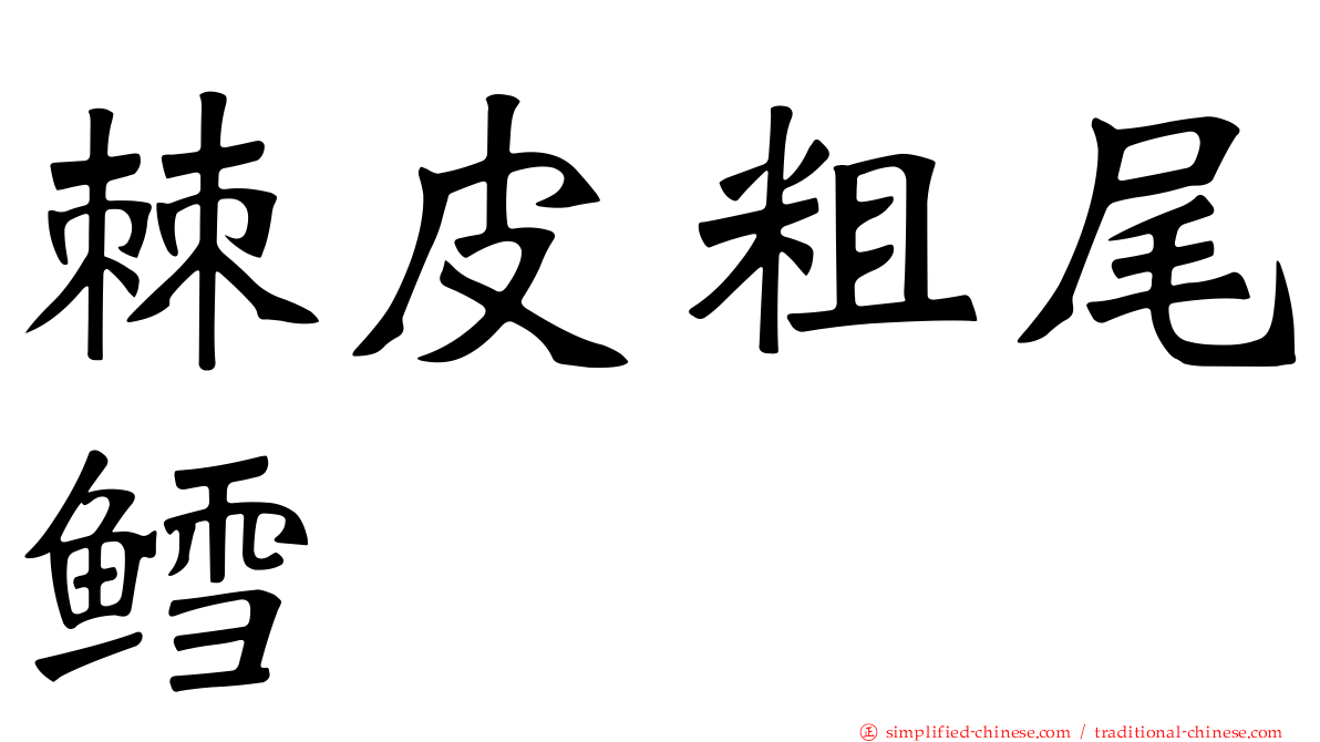 棘皮粗尾鳕