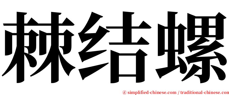 棘结螺 serif font