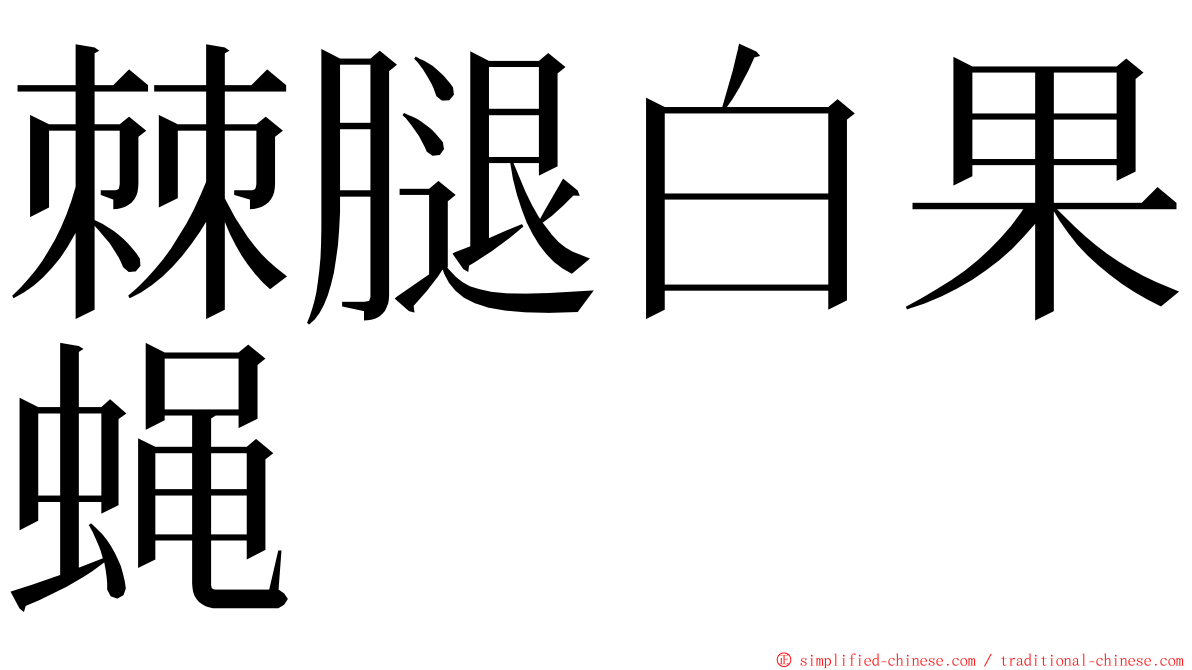 棘腿白果蝇 ming font