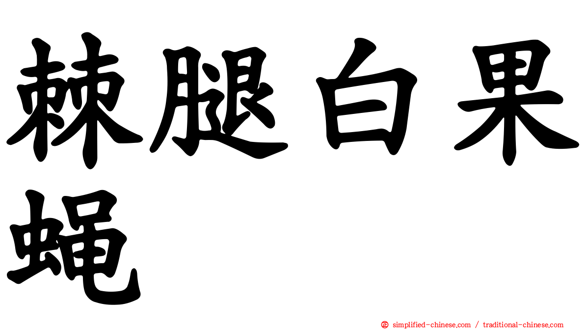 棘腿白果蝇