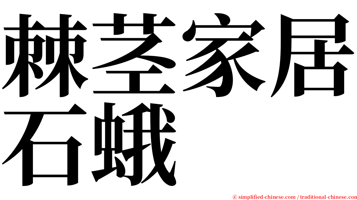 棘茎家居石蛾 serif font