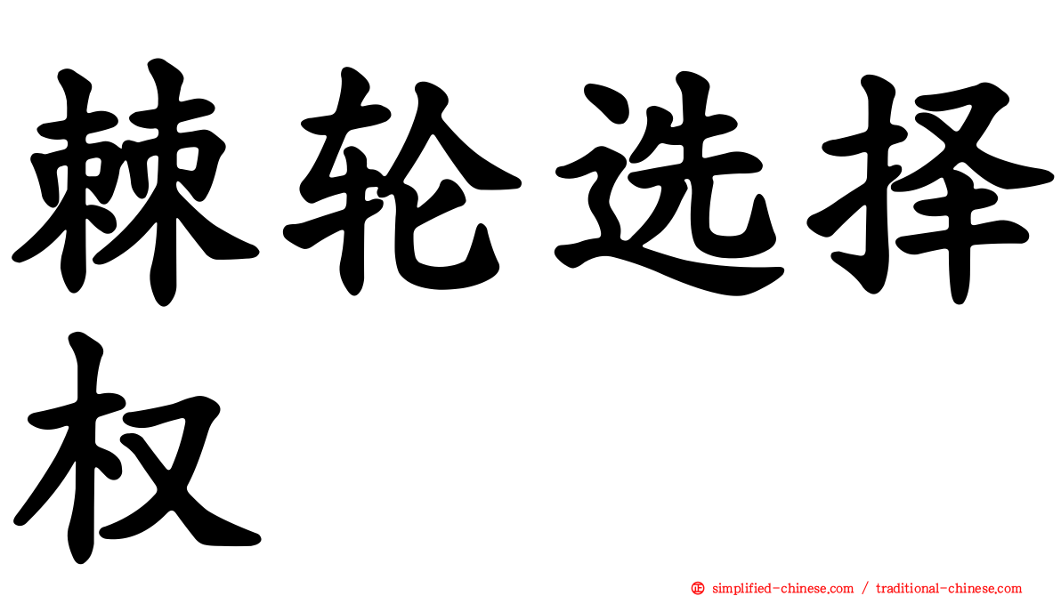 棘轮选择权