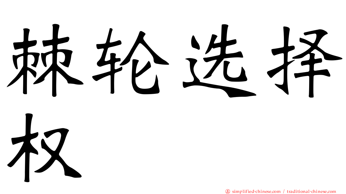 棘轮选择权