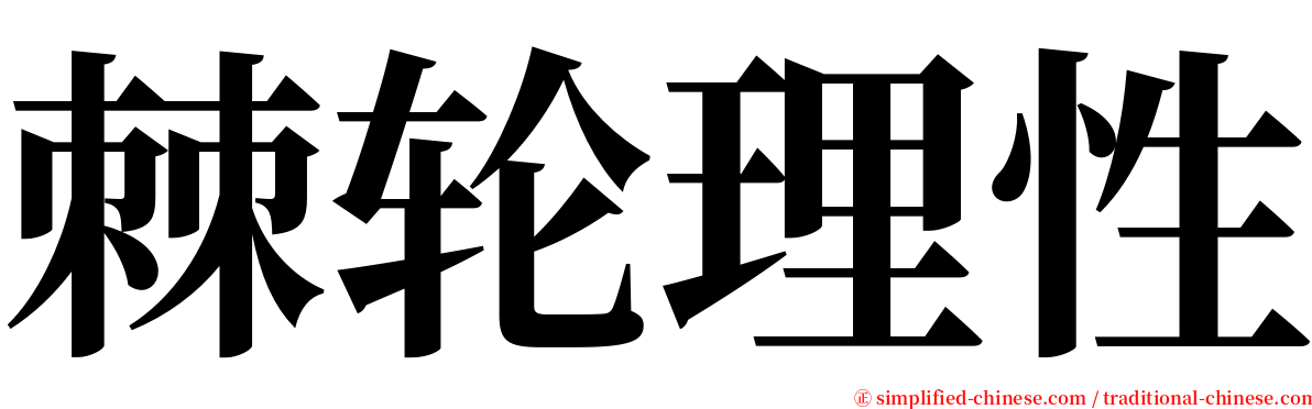 棘轮理性 serif font