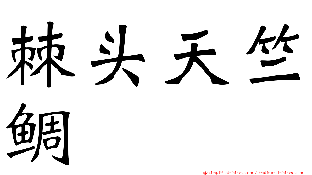 棘头天竺鲷