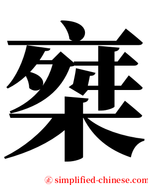 椉 serif font