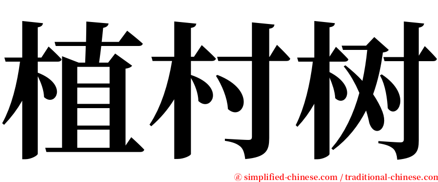 植村树 serif font