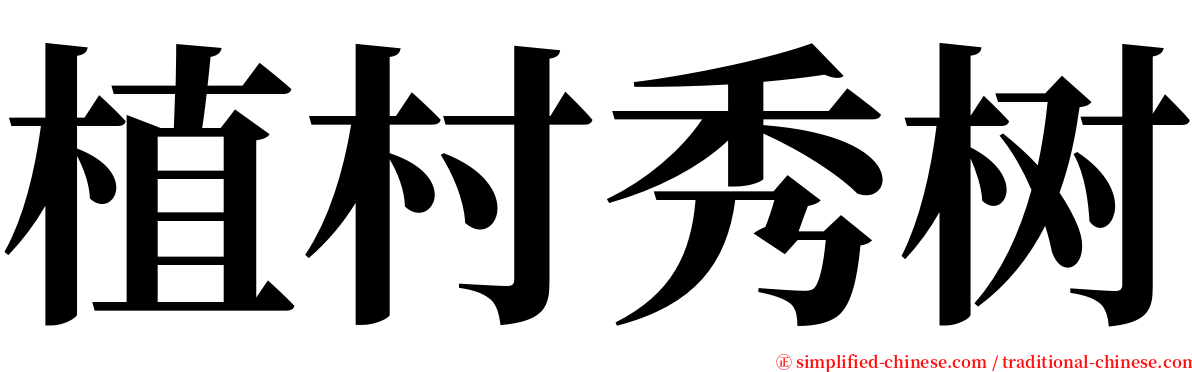 植村秀树 serif font