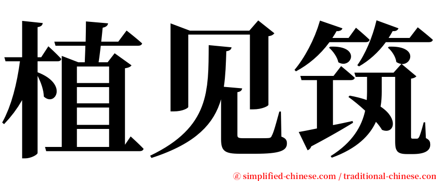 植见筑 serif font