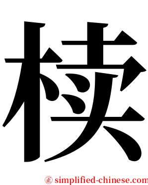 椟 serif font