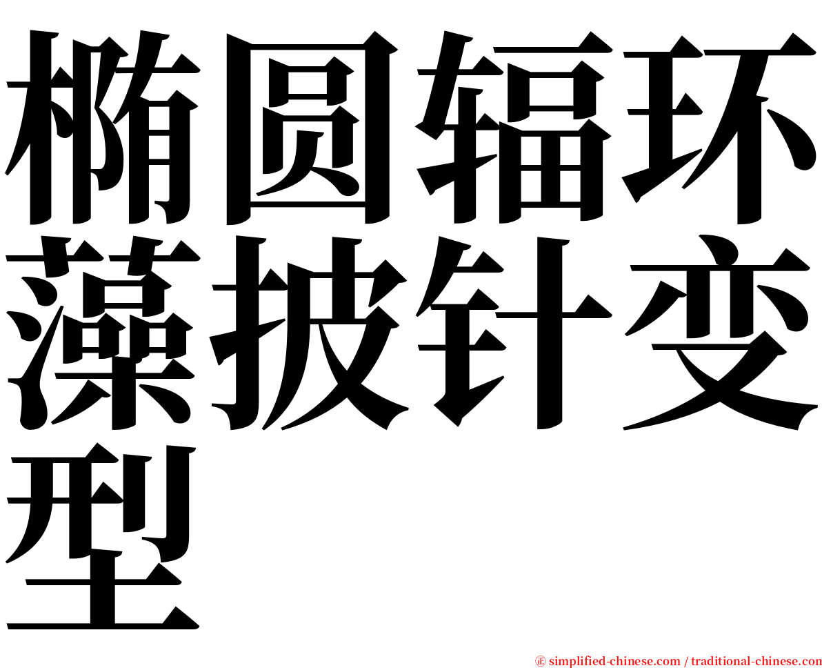 椭圆辐环藻披针变型 serif font