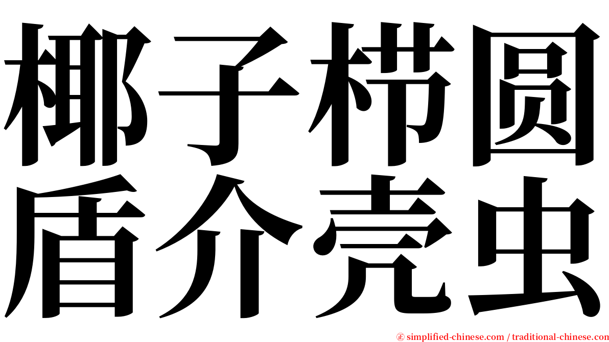 椰子栉圆盾介壳虫 serif font