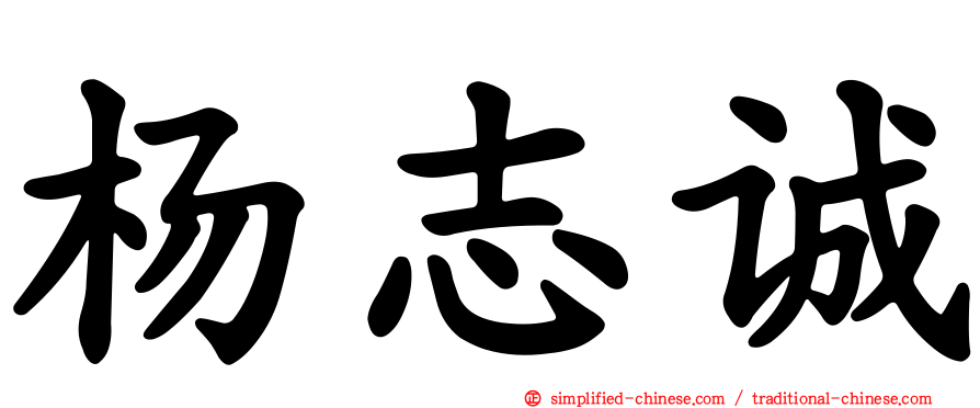 杨志诚
