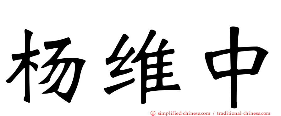杨维中