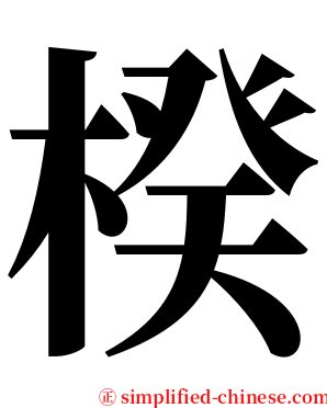 楑 serif font