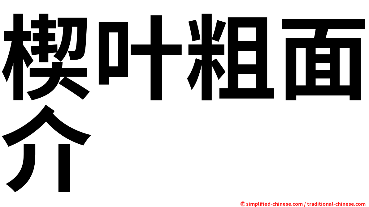 楔叶粗面介
