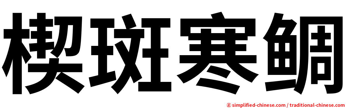 楔斑寒鲷