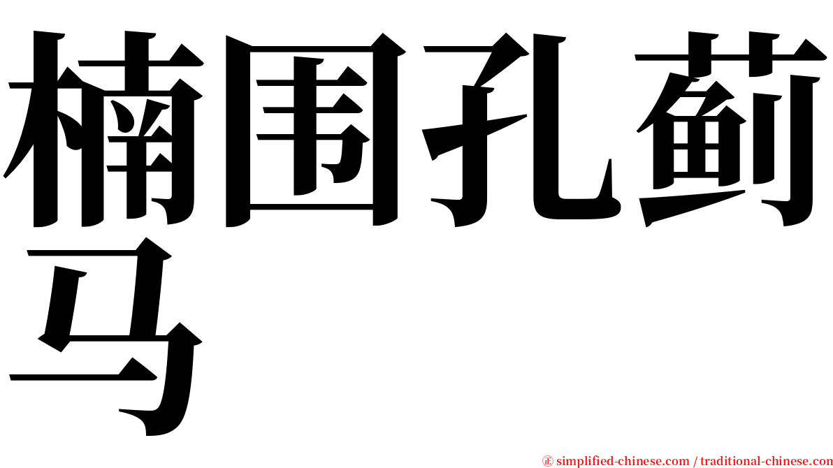 楠围孔蓟马 serif font