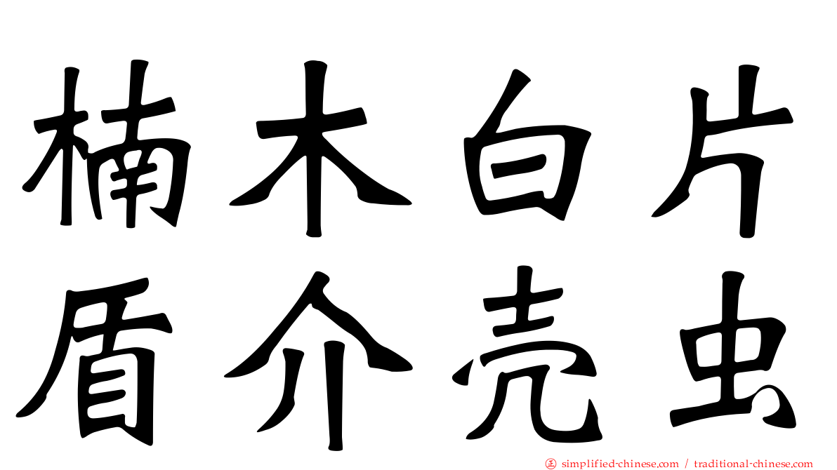 楠木白片盾介壳虫