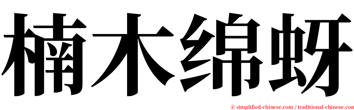 楠木绵蚜 serif font