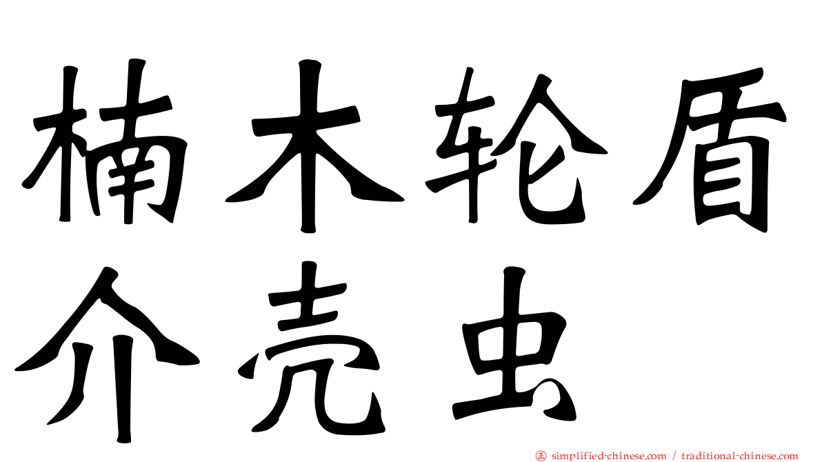 楠木轮盾介壳虫