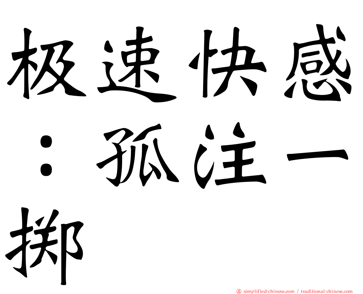 极速快感：孤注一掷