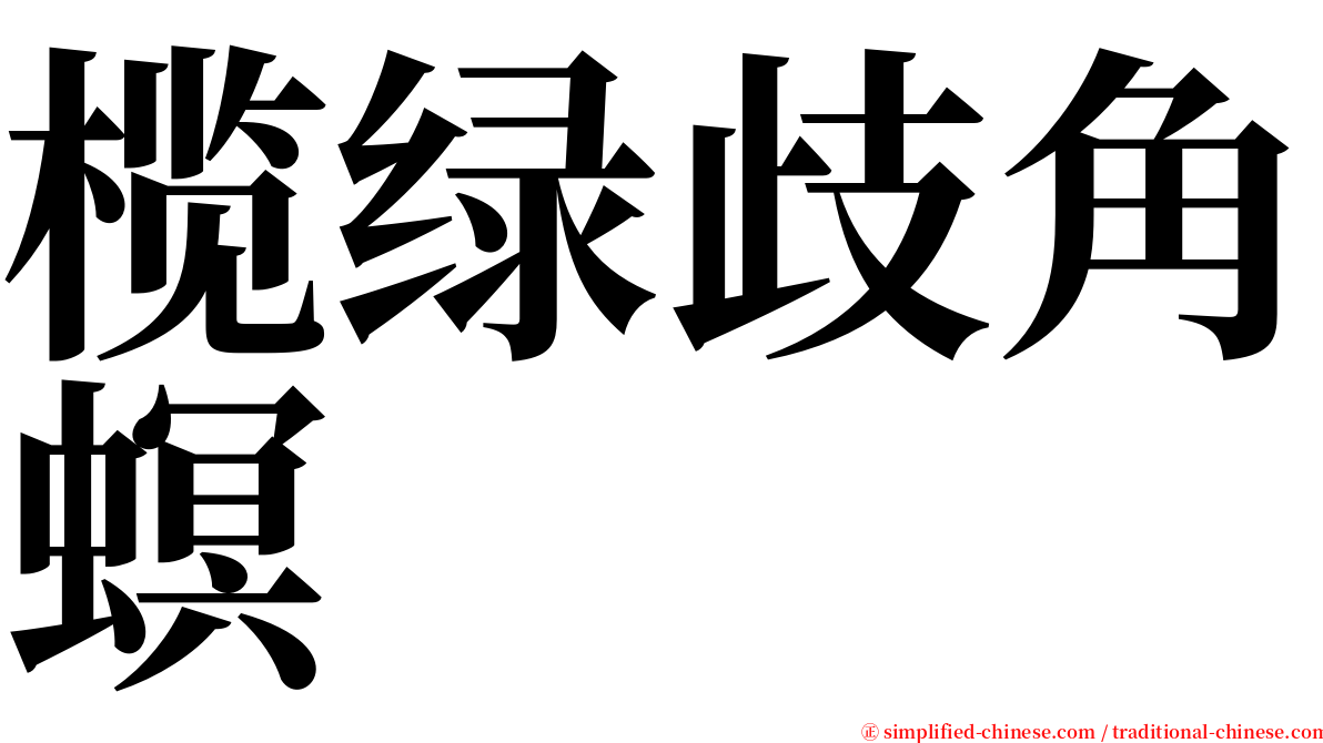 榄绿歧角螟 serif font