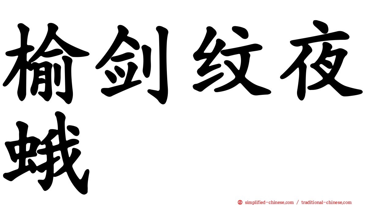 榆剑纹夜蛾