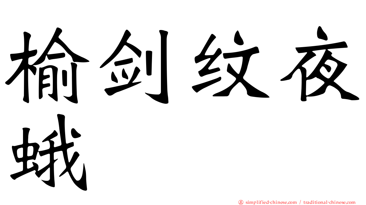 榆剑纹夜蛾