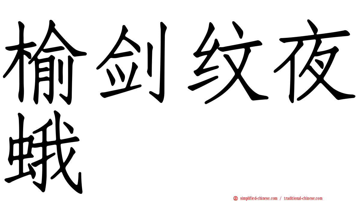 榆剑纹夜蛾