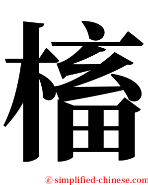 槒 serif font