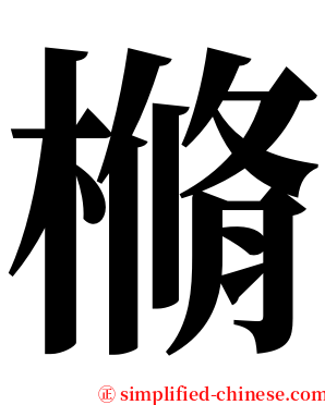 樇 serif font