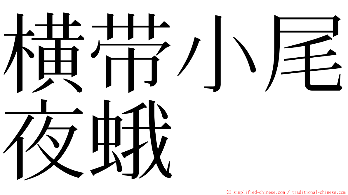 横带小尾夜蛾 ming font