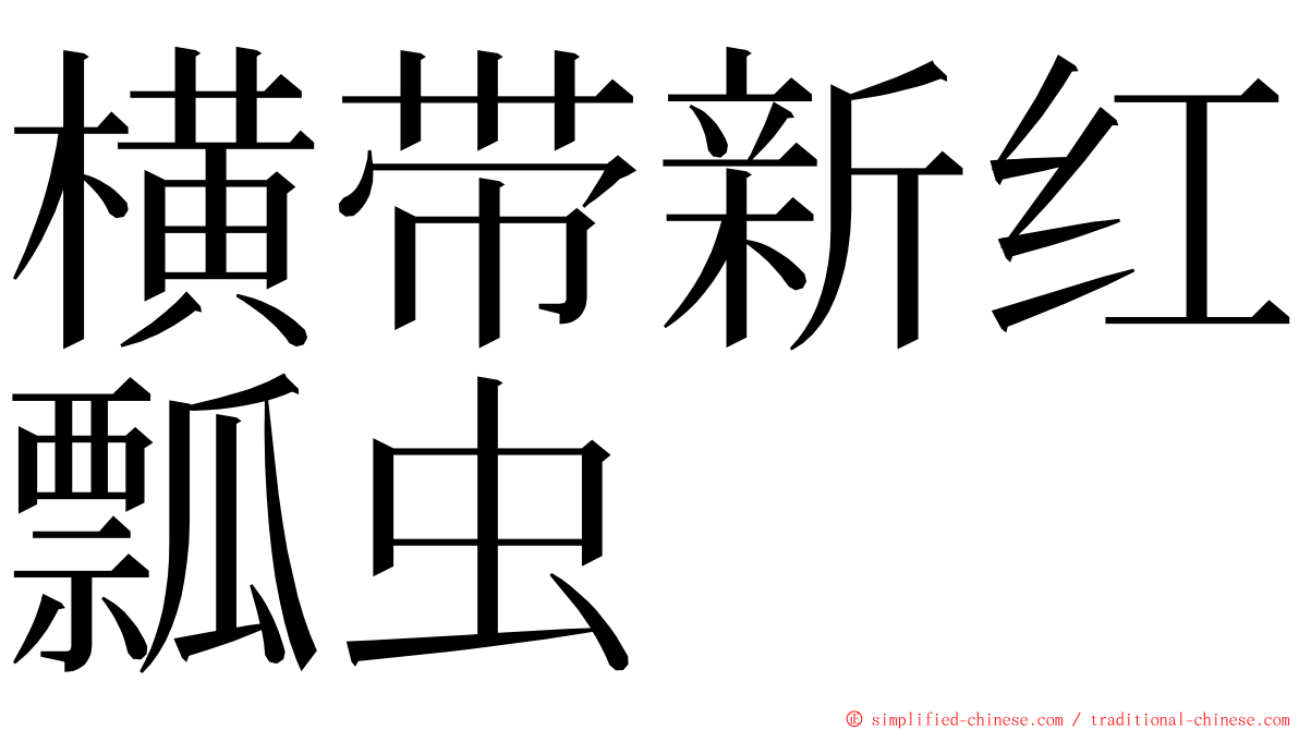 横带新红瓢虫 ming font