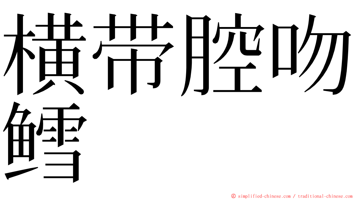 横带腔吻鳕 ming font