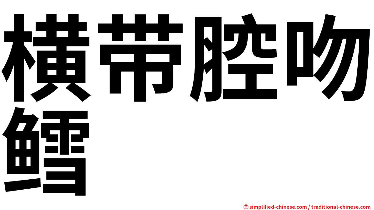 横带腔吻鳕