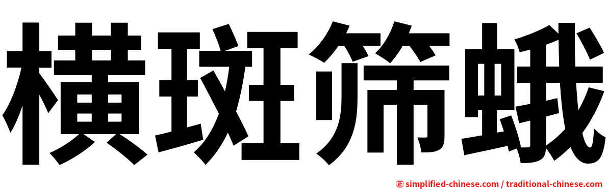横斑筛蛾