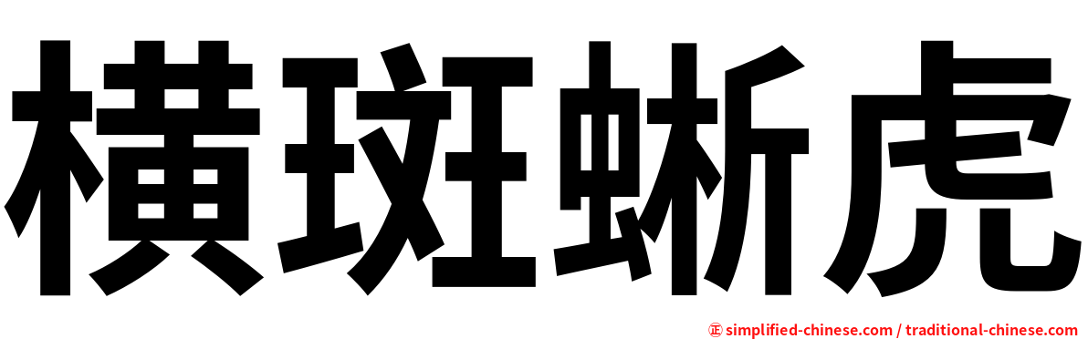 横斑蜥虎