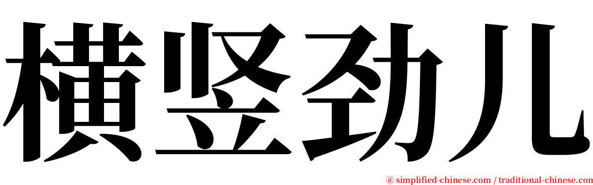 横竖劲儿 serif font