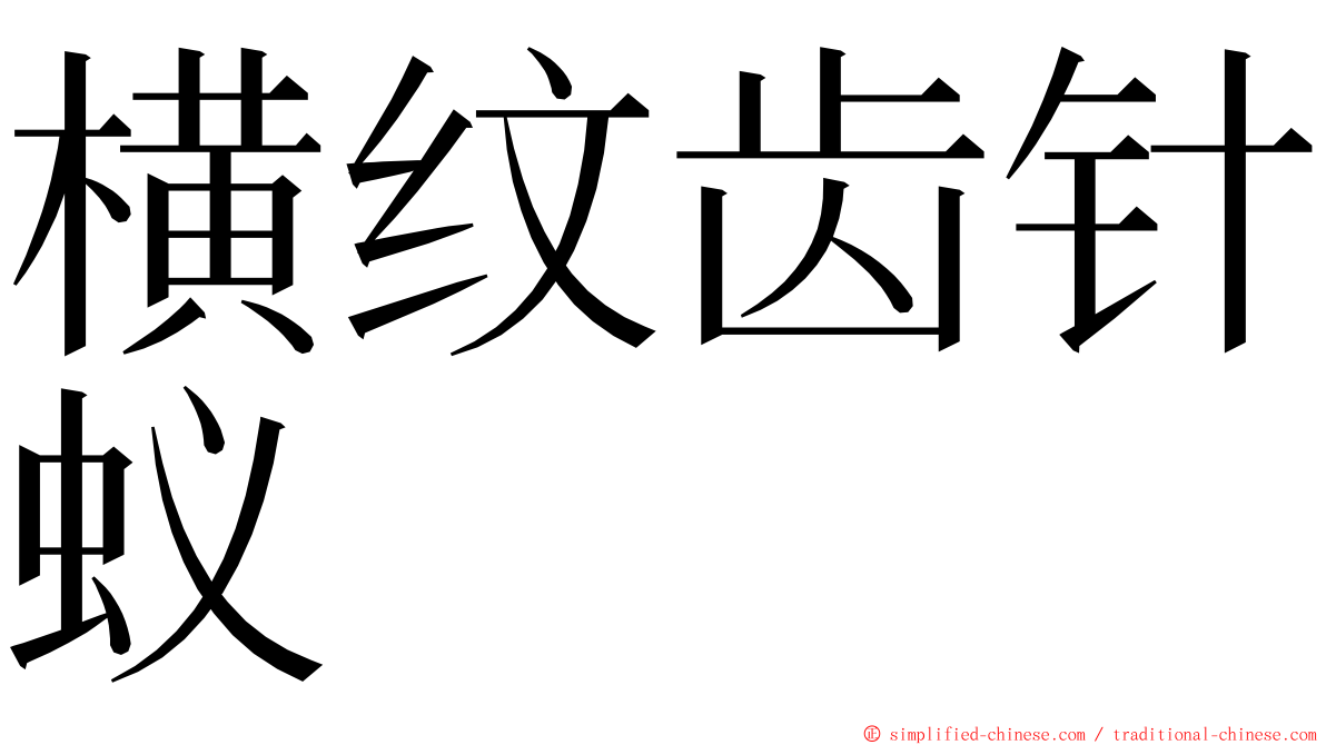 横纹齿针蚁 ming font