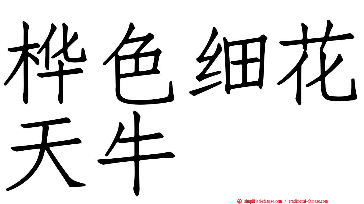 桦色细花天牛