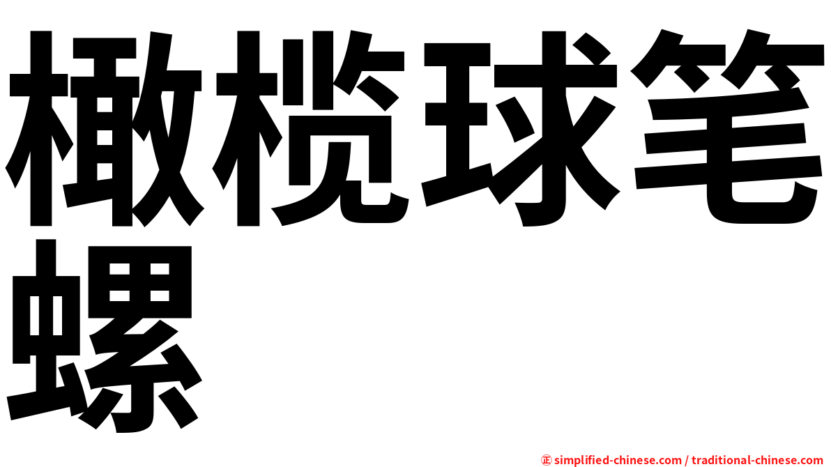 橄榄球笔螺