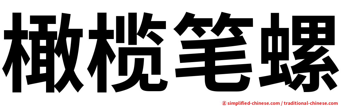 橄榄笔螺